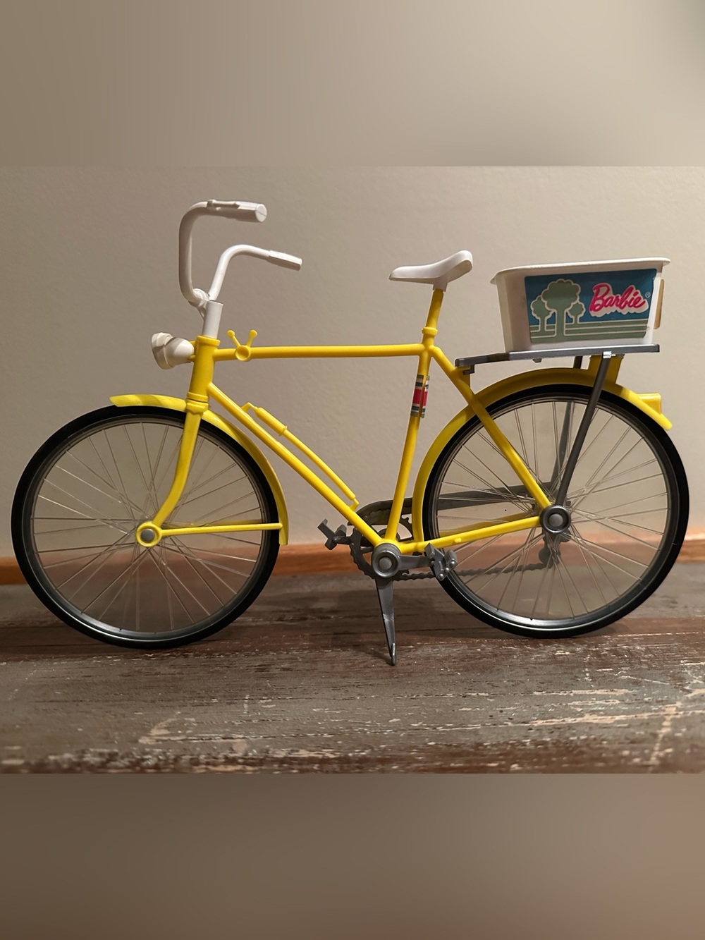 1971 Barbie 10 Speed Bicycle Basket Kickstand Mattel #7777 vintage yellow